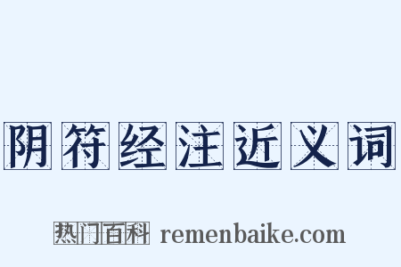 阴符经注近义词是什么意思的图片